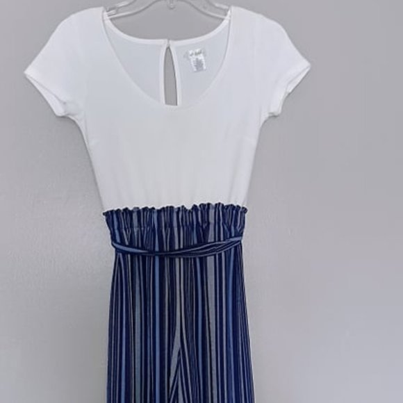 LA Gypsy White And Blue Jumpsuit Size XS - Picture 2 of 7